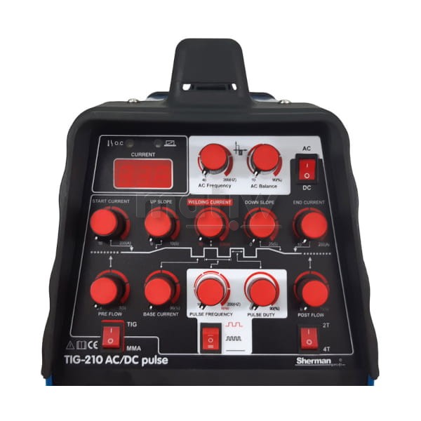 SPAWARKA INWERTOROWA TIG MMA ALUMINIUM SHERMAN TIG 210 AC/DC PULSE