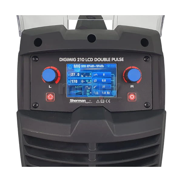 SPAWARKA SYNERGIA MIGOMAT MIG TIG MMA SHERMAN DIGIMIG 210 LCD DOUBLE PULSE