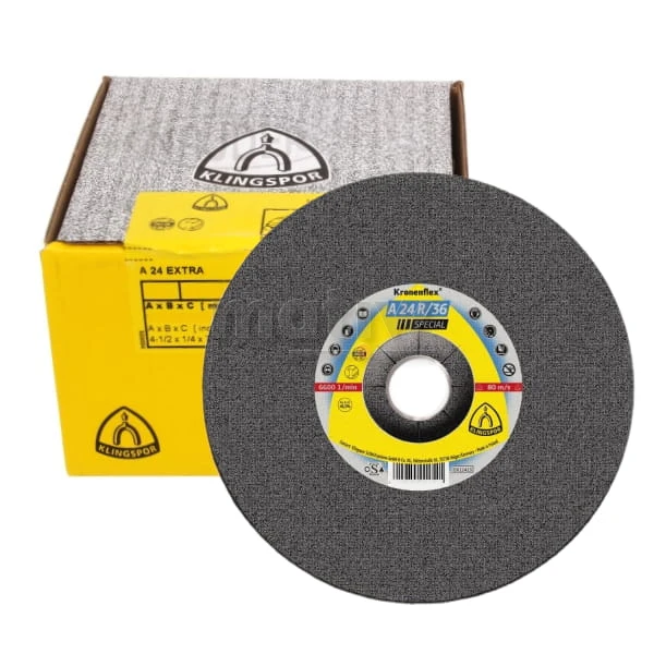 TARCZA DO SZLIFOWANIA KLINGSPOR A24R/36 125x6x22,23 10szt