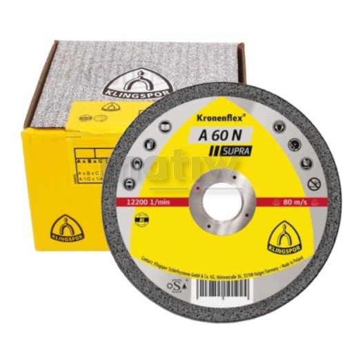 TARCZE DO CIĘCIA KLINGSPOR A60N SUPRA 125x1x22,23