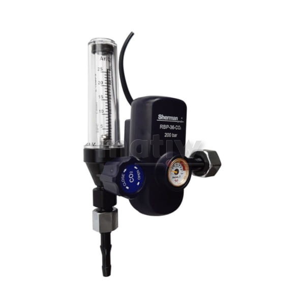 REDUKTOR CO2 MINI Z ROTAMETREM I PODGRZEWACZEM 36V