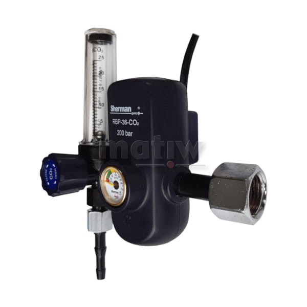 REDUKTOR CO2 MINI Z ROTAMETREM I PODGRZEWACZEM 36V
