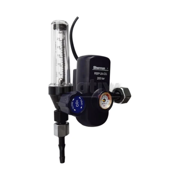 REDUKTOR CO2 MINI Z ROTAMETREM I PODGRZEWACZEM 24V