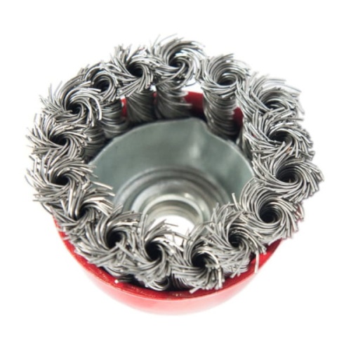 Szczotka druciana doczołowa 120 mm M14 Osborn stalowa 0,5 mm splatana