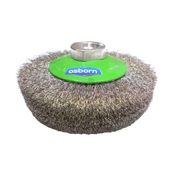 SZCZOTKA DRUCIANA STOŻKOWA FALISTA INOX 100x20 0,3