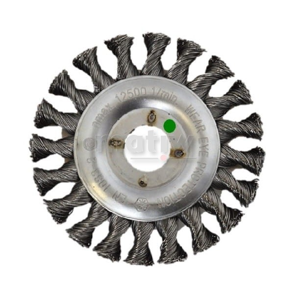 SZCZOTKA DRUCIANA PŁASKA SPLATANA INOX 175 22,2
