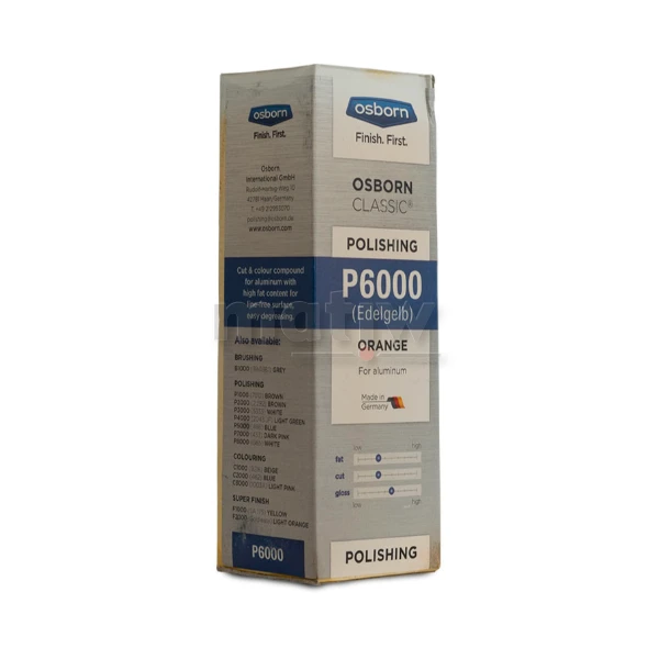 PASTA POLERSKA OSBORN WYCINAJĄCA NABŁYSZCZAJĄCA POMARAŃCZOWA P6000 1kg