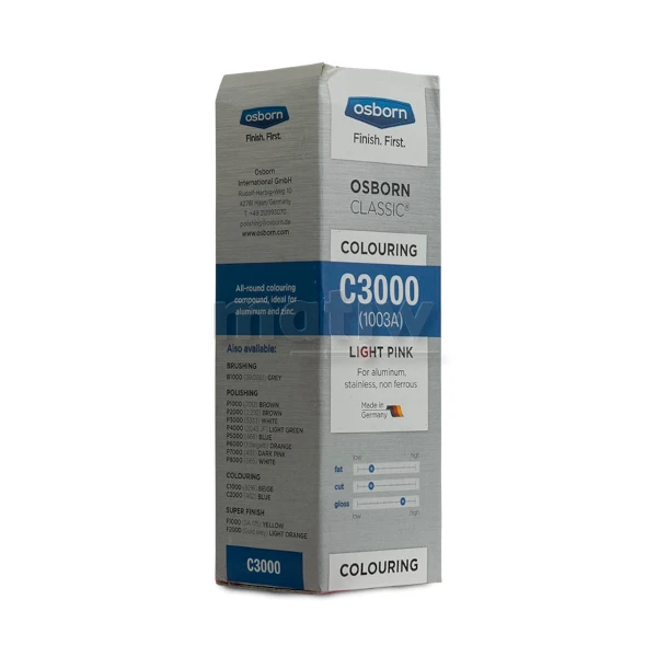 PASTA POLERSKA KOŃCOWA C3000 OSBORN JASNO RÓŻOWA 1kg