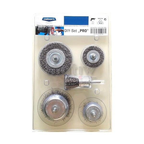 ZESTAW 5 SZCZOTEK STALOWYCH TRZPIENIOWYCH OSBORN