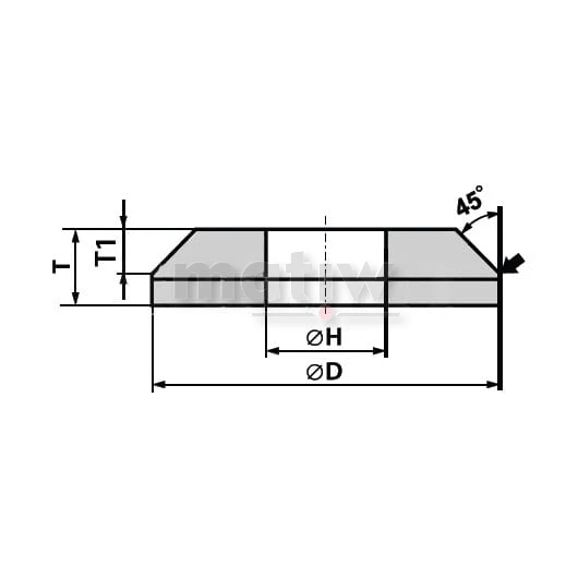ŚCIERNICA PŁASKA WARSTWOWA 60 99A/CRA 200x10/7x32/22 +R
