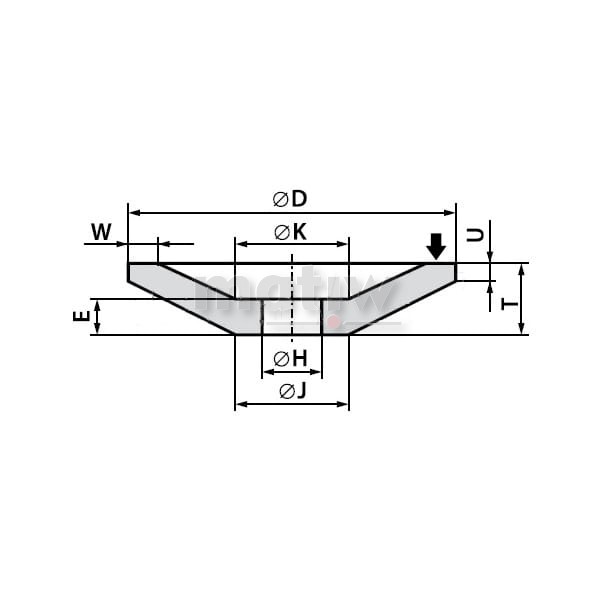 ŚCIERNICA TALERZOWA ANDRE 150/66x16/3,2x32/20 46 +REDUKCJA