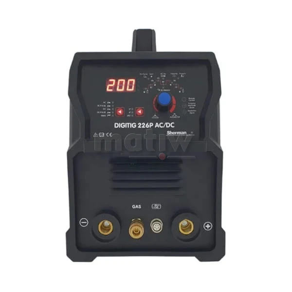 SPAWARKA INWERTOROWA TIG MMA ALUMINIUM SHERMAN DIGITIG 226P AC/DC