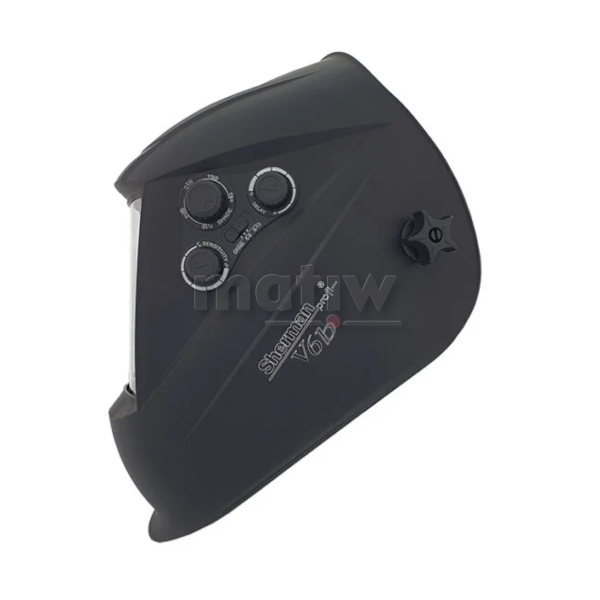 ZESTAW: PRZYŁBICA SPAWALNICZA AUTOMAT SHERMAN V6bCZARNA + OPASKA PRZECIWPOTNA WELDAS 20-3100V + SZYBKI