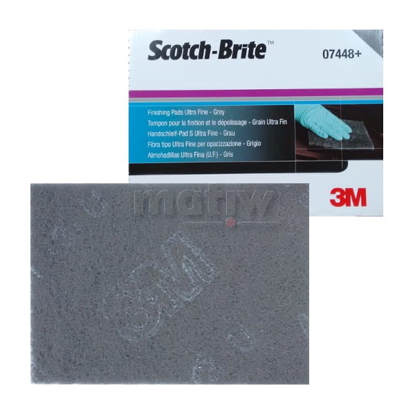 ARKUSZ Z WŁÓKNINY 3M SCOTCH BRITE 7448 SUPER ULTRA FINE 158x224mm 20szt