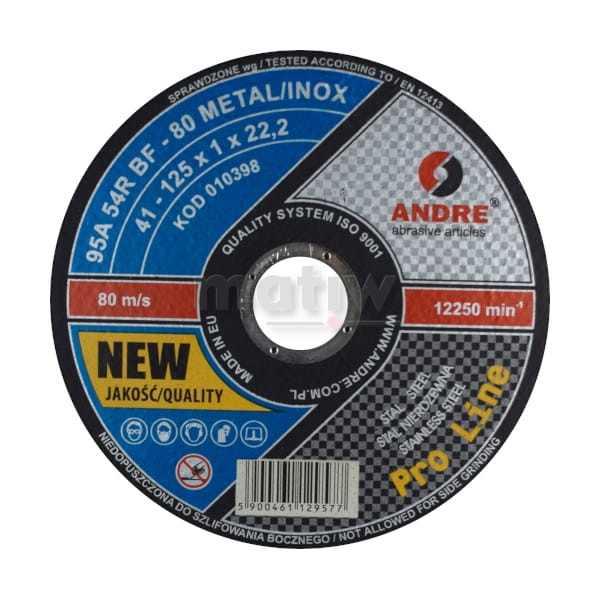 TARCZA DO CIĘCIA ANDRE M INOX 41 125X1,0 25szt
