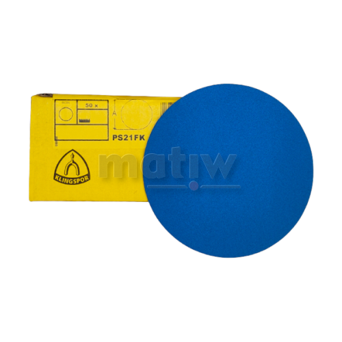 KRĄŻEK PAPIER ŚCIERNY NA RZEP 150mm KLINGSPOR PS21 CYRKON P150 50szt.