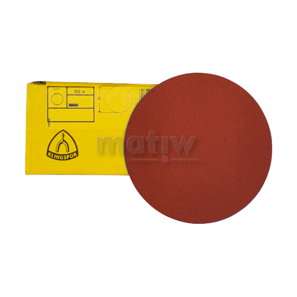 KRĄŻEK PAPIER ŚCIERNY NA RZEP 125mm KLINGSPOR PS18 ELEKTROKORUND P180 50szt.