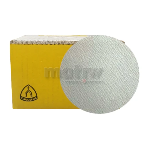 KRĄŻEK PAPIER ŚCIERNY NA RZEP 125mm KLINGSPOR FP73WK GLS0 P320 100szt.