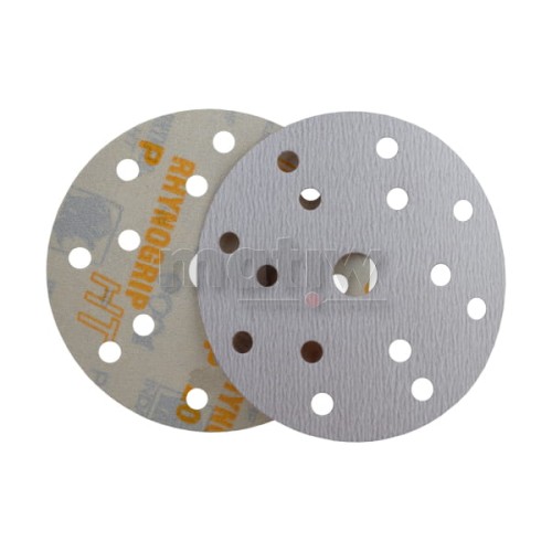 KRĄŻEK PAPIER ŚCIERNY NA RZEP 150mm 15H INDASA HT LINE P 360 50szt.