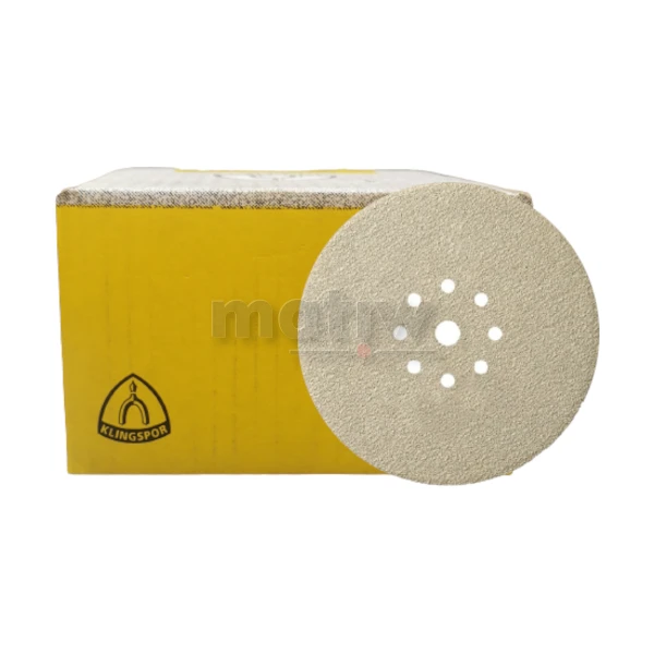 KRĄŻEK PAPIER ŚCIERNY NA RZEP 125mm KLINGSPOR PS33CK GLS27 P100 100szt.
