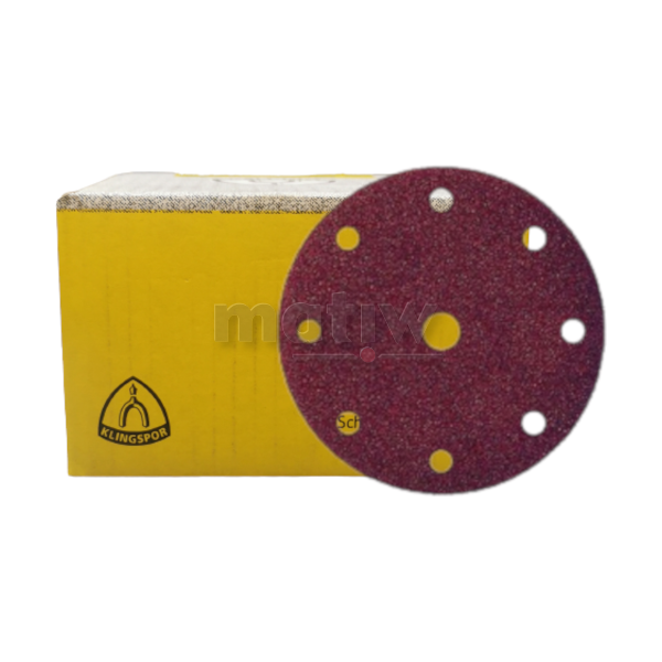 KRĄŻEK PAPIER ŚCIERNY NA RZEP 150mm KLINGSPOR PS22K GLS1 P180 50szt.