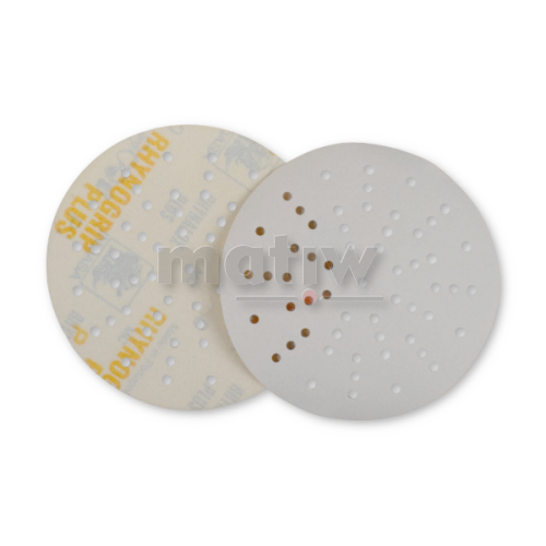 KRĄŻEK PAPIER ŚCIERNY NA RZEP 150mm 21/57H INDASA PLUS LINE P 240 50szt.