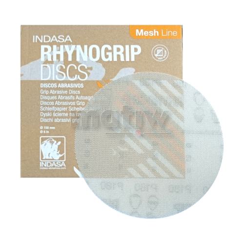 KRĄŻEK PAPIER ŚCIERNY NA RZEP 150mm INDASA MESH LINE P 320 50szt.