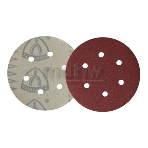 KRĄŻEK PAPIER ŚCIERNY NA RZEP 150mm KLINGSPOR PS18E GLS3 P 60 50szt.