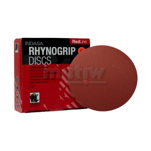 KRĄŻEK PAPIER ŚCIERNY NA RZEP 150mm INDASA RED LINE P 80 50szt.
