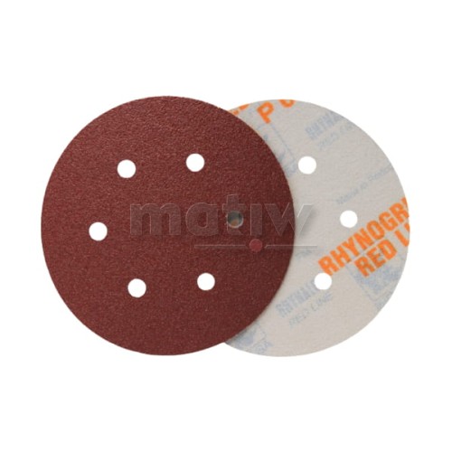KRĄŻEK PAPIER ŚCIERNY NA RZEP 150mm 6H INDASA RED LINE P 400 50szt.