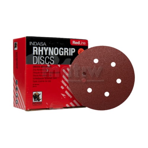 KRĄŻEK PAPIER ŚCIERNY NA RZEP 150mm 6H INDASA RED LINE P 800 50szt.