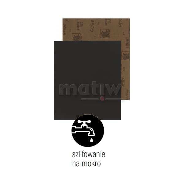 ARKUSZ PAPIER ŚCIERNY INDASA RHYNOWET PLUS LINE DO SZLIFOWANIA NA MOKRO 230x280mm P  400 50szt