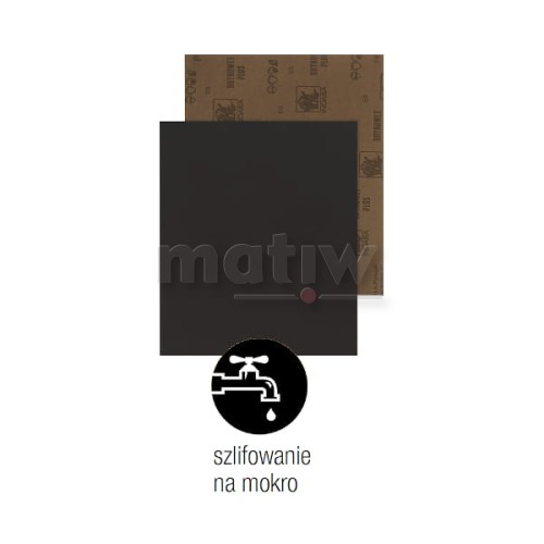 ARKUSZ PAPIER ŚCIERNY INDASA RHYNOWET PLUS LINE DO SZLIFOWANIA NA MOKRO 230x280mm P 2500 50szt