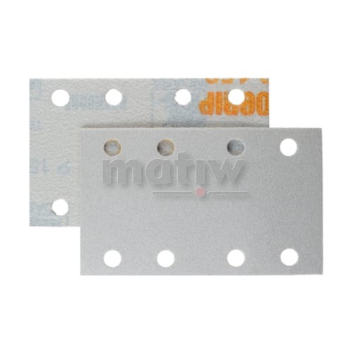 ARKUSZ PAPIER ŚCIERNY INDASA RHYNOGRIP WHITE LINE MOCOWANY NA RZEP 81x133mm 8H  P180 50szt