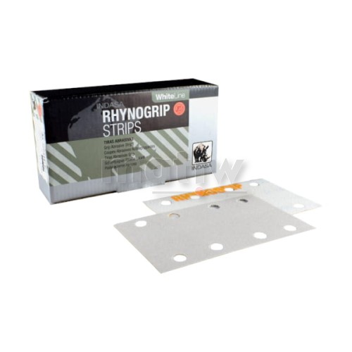ARKUSZ PAPIER ŚCIERNY INDASA RHYNOGRIP WHITE LINE MOCOWANY NA RZEP 81x133mm 8H  P240 50szt
