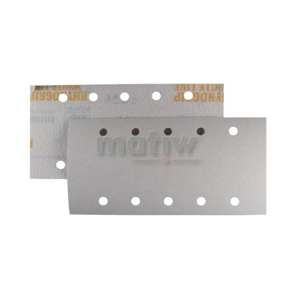 ARKUSZ PAPIER ŚCIERNY INDASA RHYNOGRIP WHITE LINE MOCOWANY NA RZEP 115x230mm 10H  P60 50szt