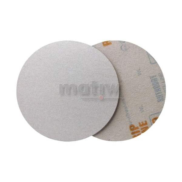 KRĄŻEK PAPIER ŚCIERNY NA RZEP 150mm INDASA WHITE LINE P 240 50szt.
