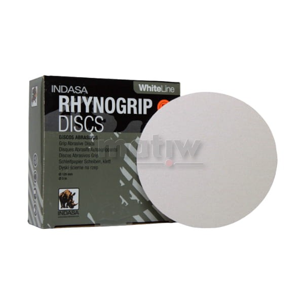 KRĄŻEK PAPIER ŚCIERNY NA RZEP 225mm INDASA WHITE LINE P 40 50szt.