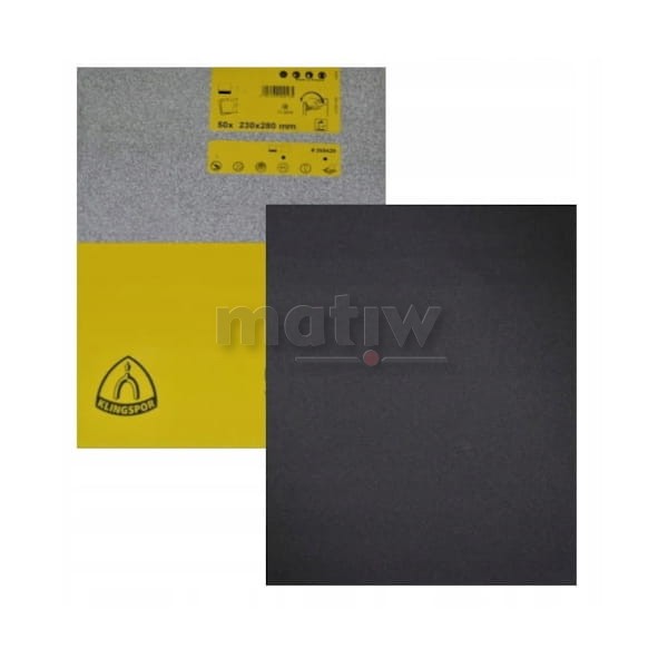 ARKUSZ PAPIER ŚCIERNY KLINGSPOR 230x280mm PS11C P100 50szt