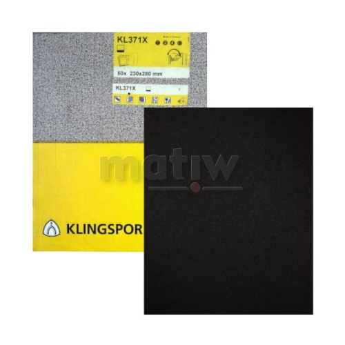 ARKUSZ ŚCIERNY PŁÓTNO KLINGSPOR 230x280mm KL371X  P180 50szt