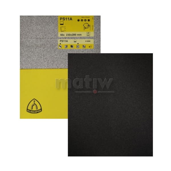 ARKUSZ PAPIER ŚCIERNY KLINGSPOR 230x280mm PS11A P600 50szt