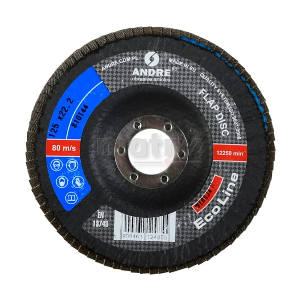 ŚCIERNICA LISTKOWA LAMELKA 125mm ANDRE ECO LINE P120 10szt