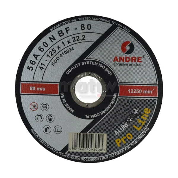 TARCZA DO CIĘCIA ANDRE ALUMINIUM 41 125 x 1,0 mm 25szt