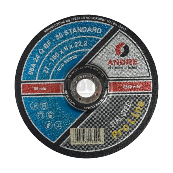 TARCZA DO SZLIFOWANIA ANDRE STANDARD 27 180 x 6,0 mm 10szt