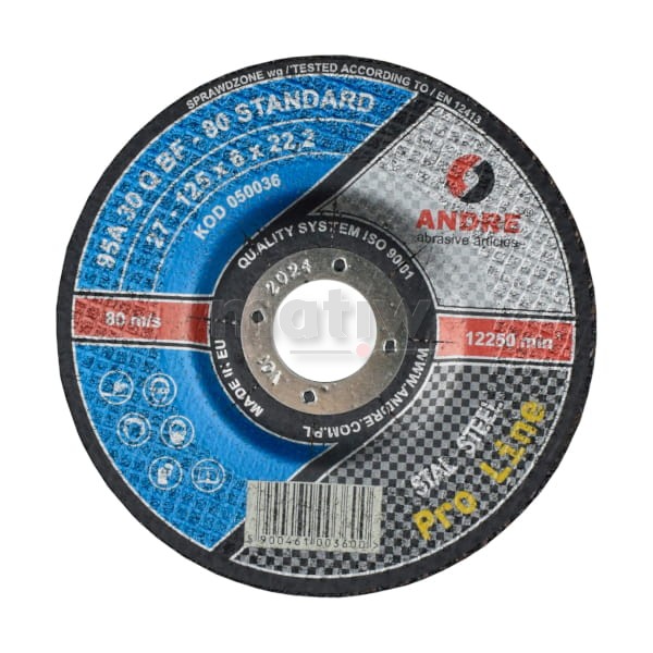 TARCZA DO SZLIFOWANIA ANDRE STANDARD 27 125 x 6,0 mm 10szt