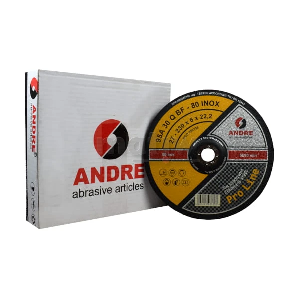 TARCZA DO SZLIFOWANIA ANDRE INOX 27 230 x 6,0 mm 10szt