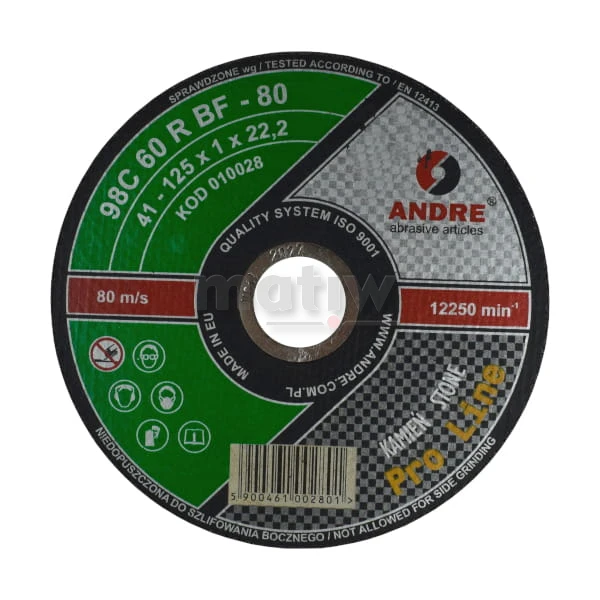 TARCZA DO CIĘCIA ANDRE KAMIEŃ 41 125 x 1,0 mm 25szt