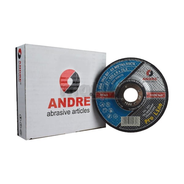 TARCZA DO SZLIFOWANIA ANDRE METAL INOX 27 125 x 6,0 mm 10szt