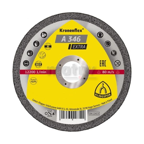TARCZA DO CIĘCIA KLINGSPOR A346 EXTRA 230 x 1,9 mm 25szt