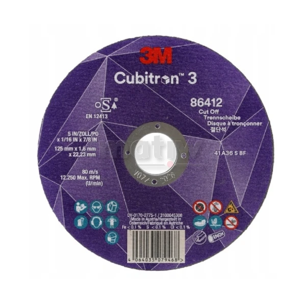 TARCZA DO CIĘCIA 3M CUBITRON 3 125 x 1,6 mm 60+ 25szt